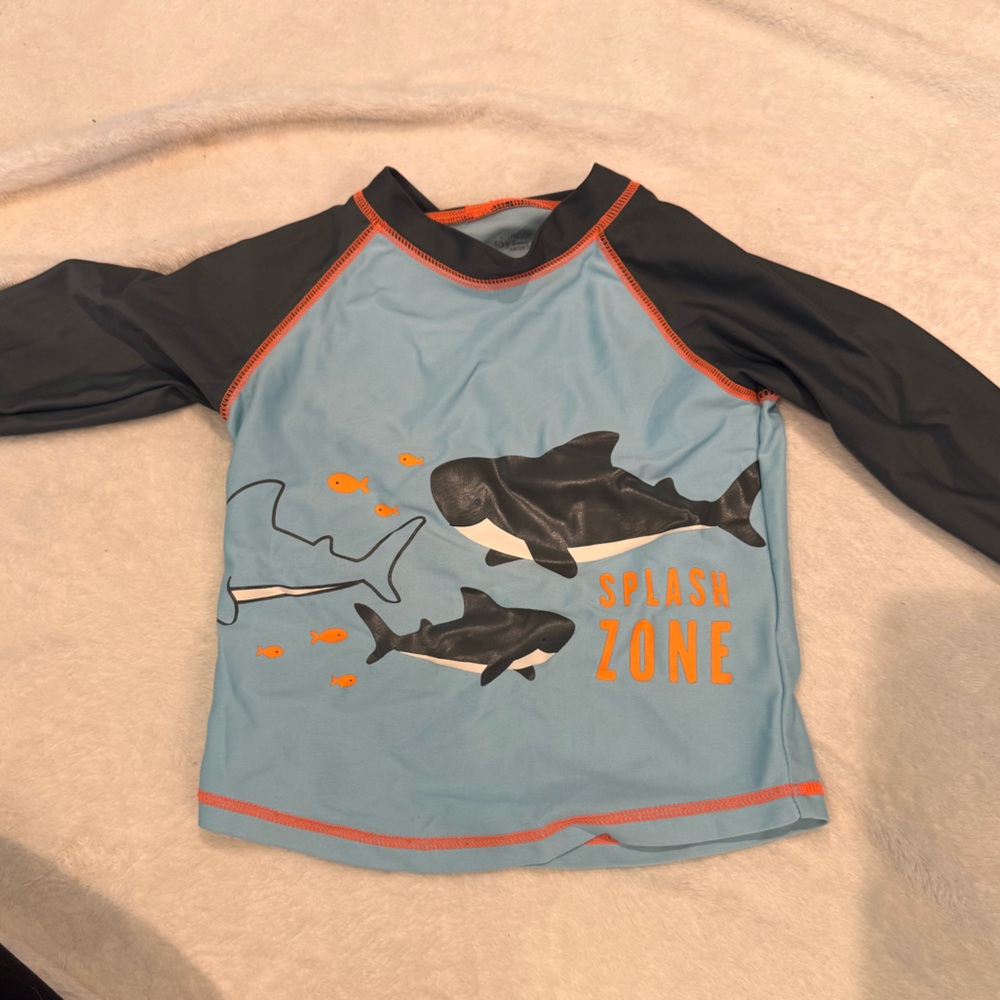 Carter's Gray and Orange Rash Guard